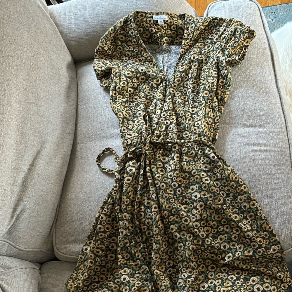 Sunflower wrap dress